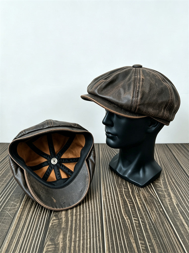 Retro Workwear-style Newsboy cap