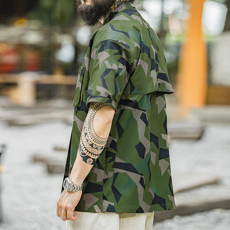 Retro Military Style Casual Shirts Outwears