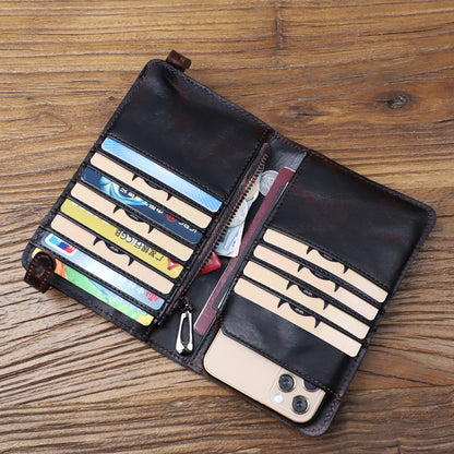 Retro Handmade Leather Multi-card Slots Wallets