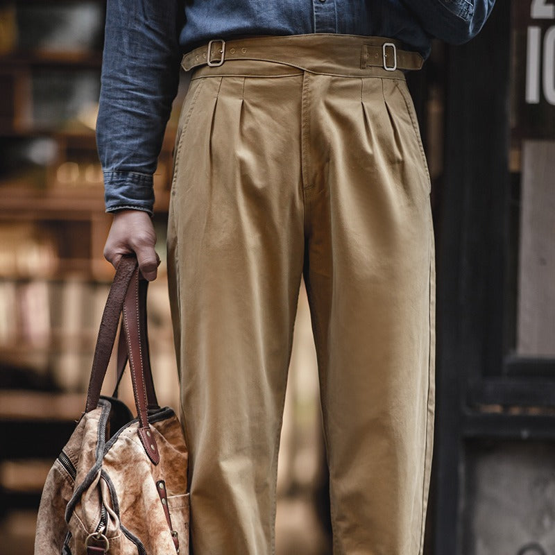 Vintage Casual Cargo Work Pant Stright Trousers