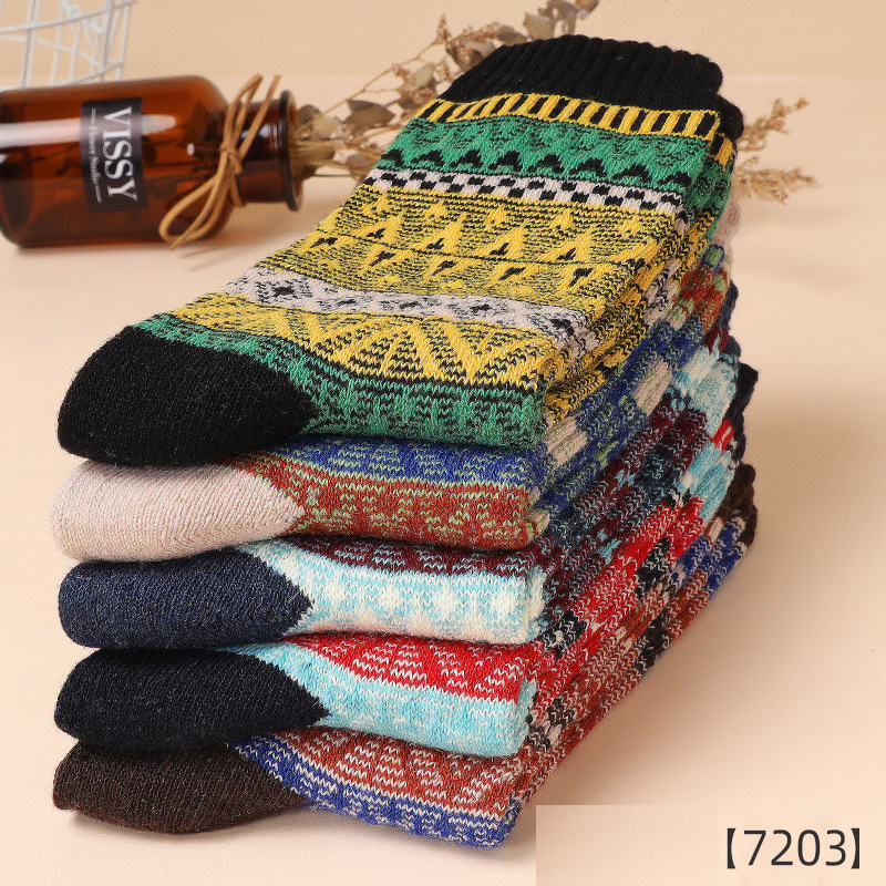 Men's 5 Pairs Retro Ethnic Style Socks