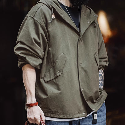 Retro Army Green M-51 Hood Jacket