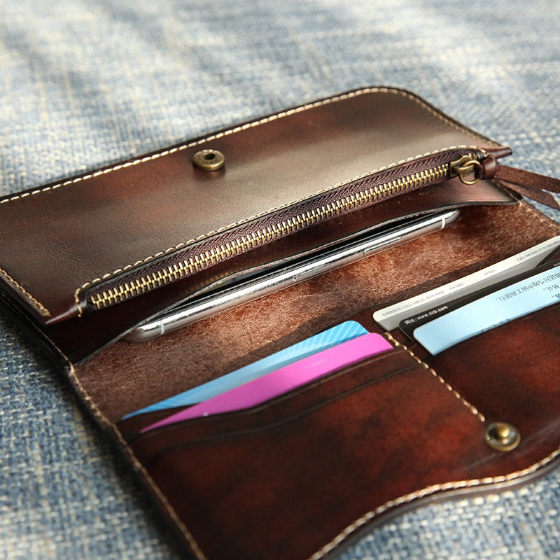 Retro Handmade Leather Wallet Multi-card Slots Wallet