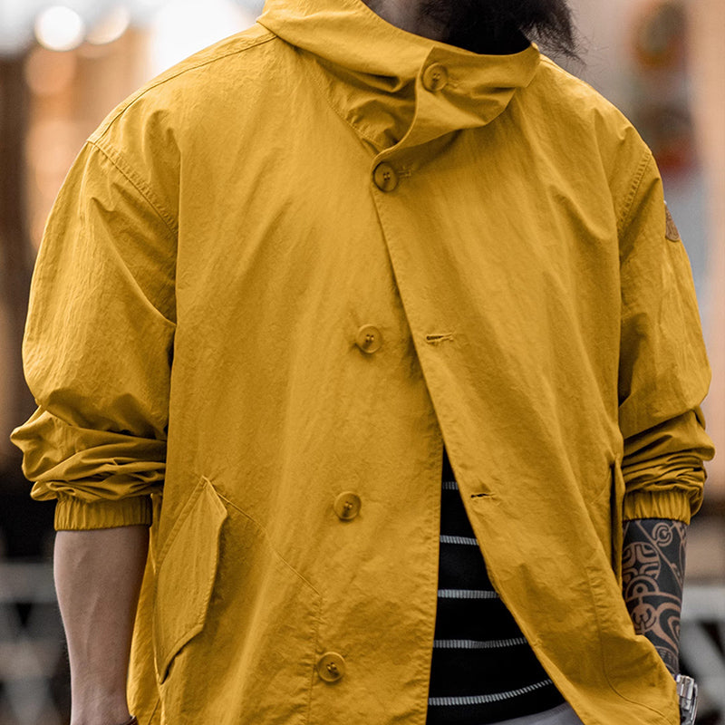 Retro Casual Loose Hooded Jacket