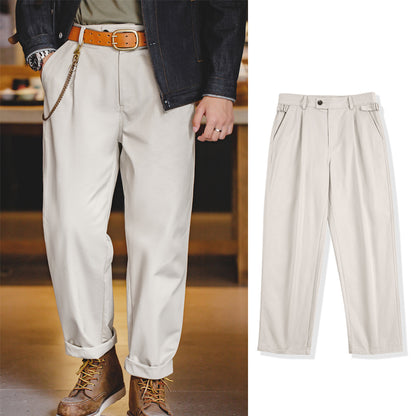 Retro Naples Trousers Gentleman Straight Leisure Design Pants