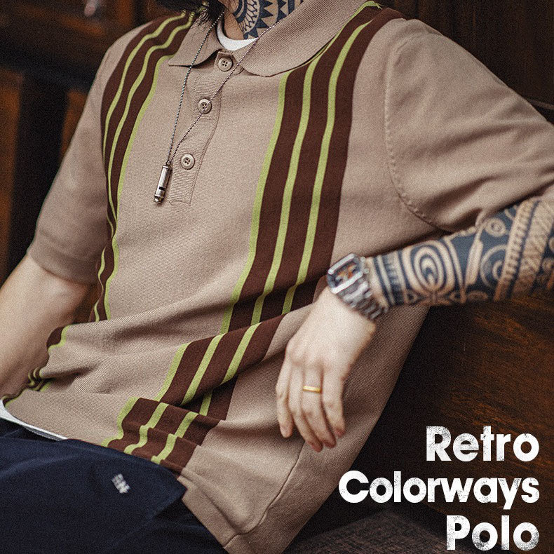 Retro Colorways Polo Summer Tops