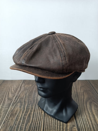 Retro Workwear-style Newsboy cap