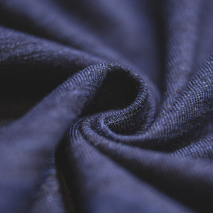 Retro Indigo Henley Cotton T-shirt