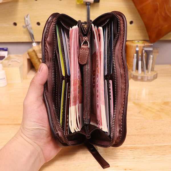 Retro Handmade Leather Wallet Multi-card Slots Wallet