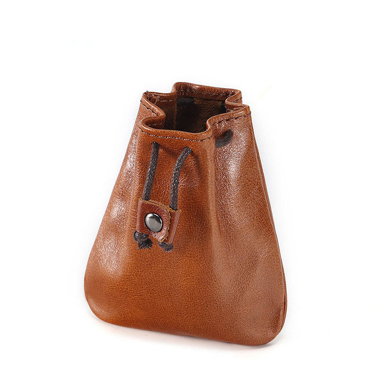 Retro Handmade Leather Coin Bag Storage Bag