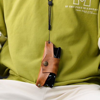 Retro Tanned Leather Handmade Glasses Case