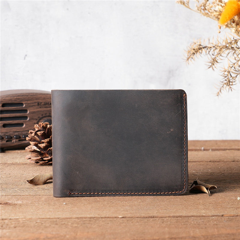 Retro Leather Handmade Multi-card Slots Short Wallet