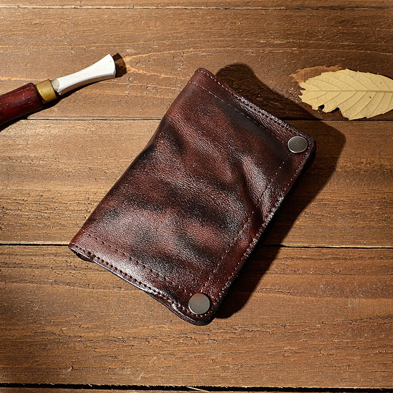 Retro Handmade Leather Wallet Multi-card Slots Wallet