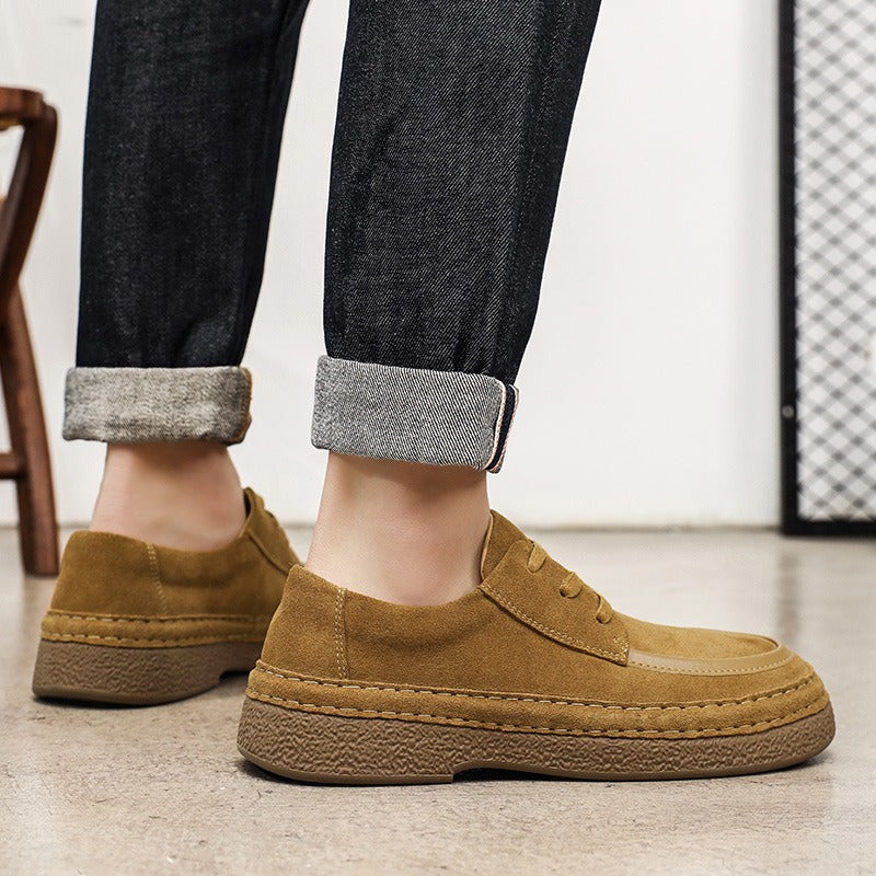 Retro Leather Anti-slip Soft-soled Suede Shoes