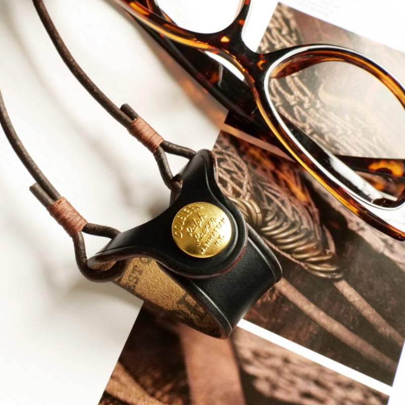 Retro Handmade Leather Portable Glasses Lanyard