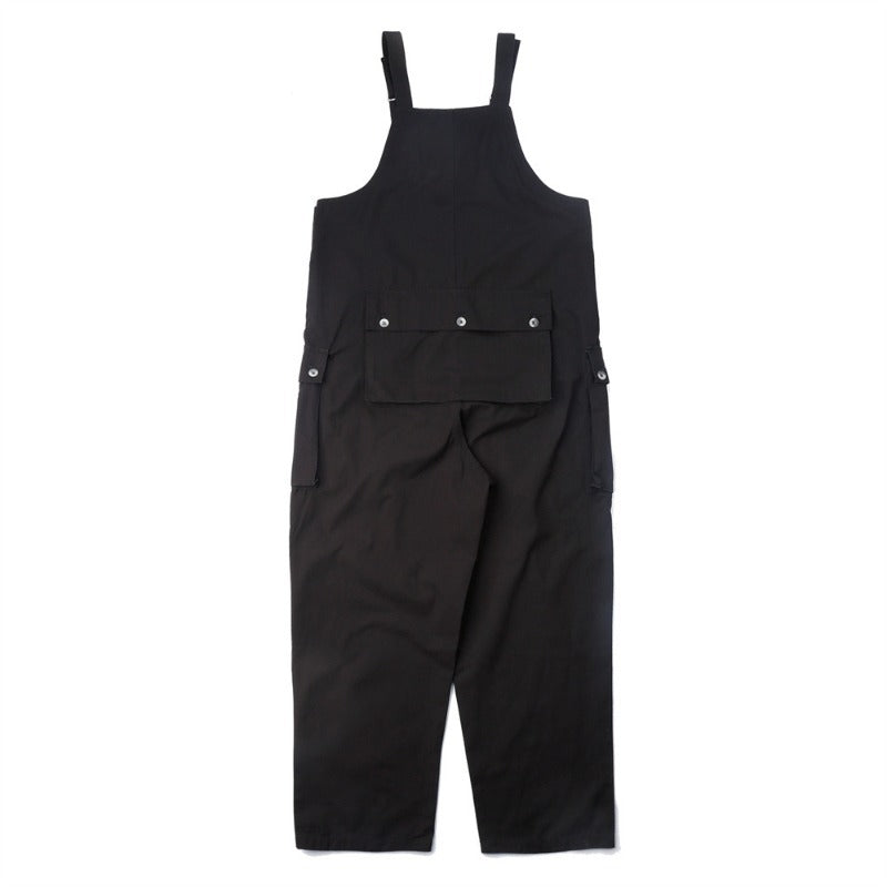 Retro Style Casual Multi-Pocket Overall Cargo Pants