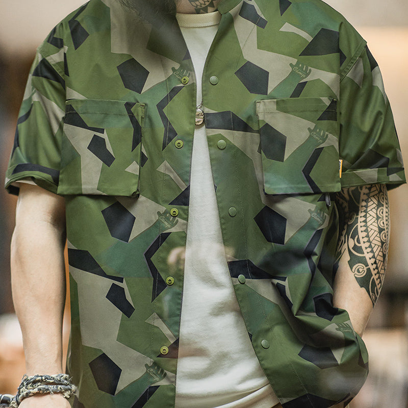 Retro Military Style Casual Shirts Outwears