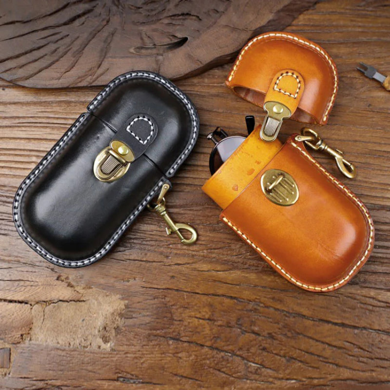 Retro Handmade Leather Glasses Case