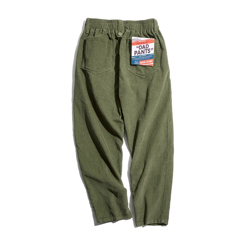 Retro Thick Corduroy Trousers Winter Casual Pants