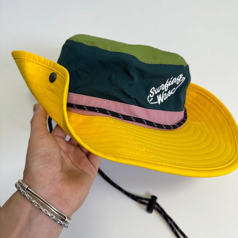 Embroidered Fisherman Hat Outdoor Beach Hiking Camping Hat For Kids