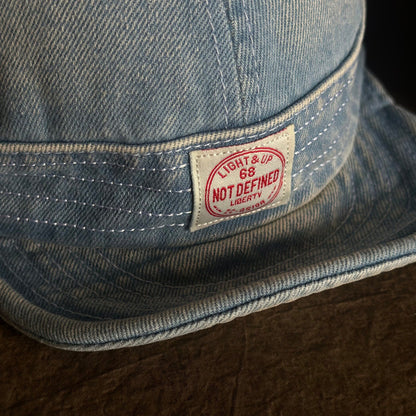 Retro Denim Flip Hat Beret Casual Cap Adjustable Hat