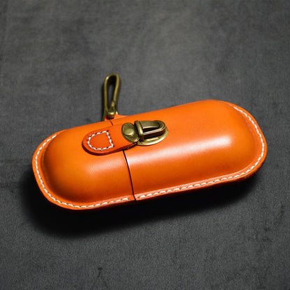 Retro Handmade Leather Glasses Case