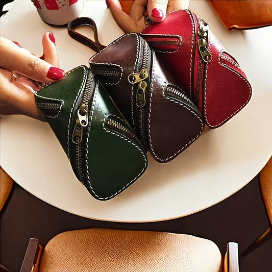 Men's & Women's Genuine Vegetable-Tanned First Layer Cowhide Key Bag