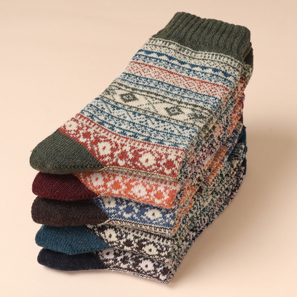 Men's 5 Pairs Retro Ethnic Style Socks