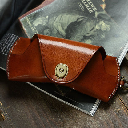 Retro Tanned Leather Glasses Case