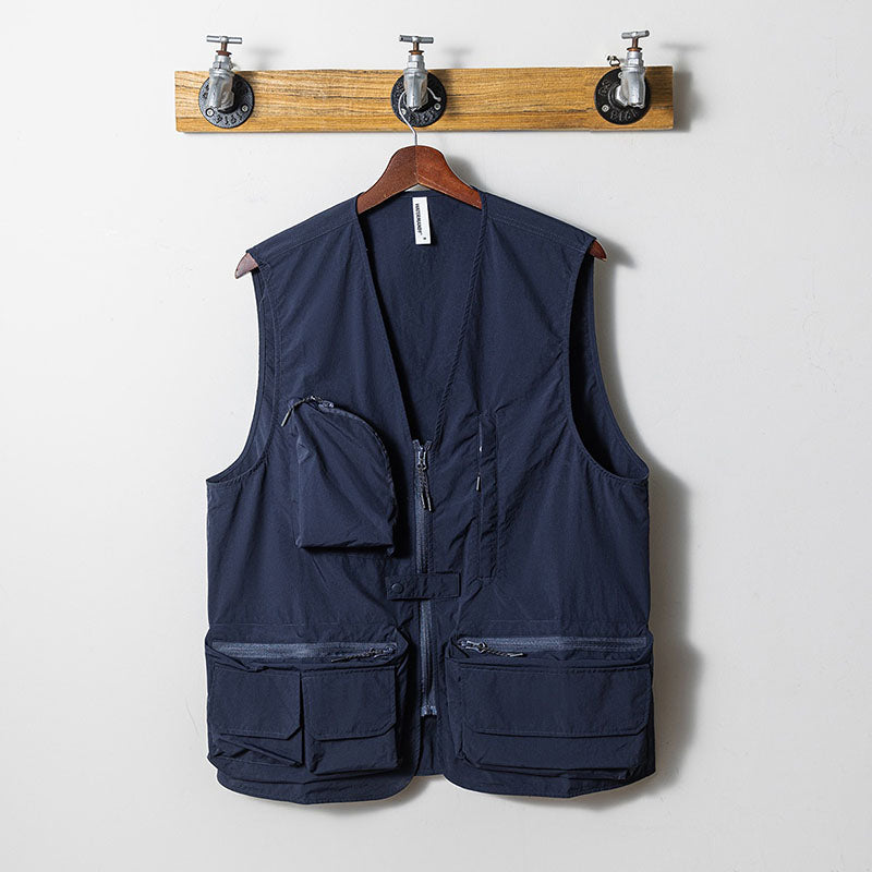 Retro Outdoor Wind-proof Multi-pocket Vest