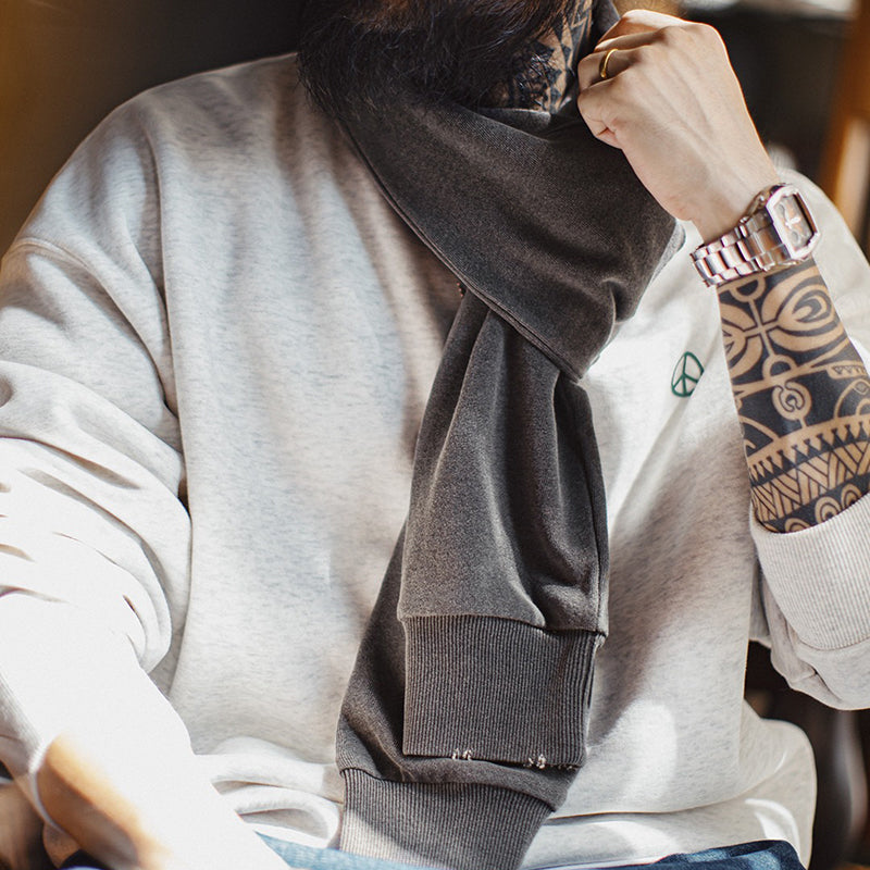 Retro Sleeve Scarf Shawl Dual-purpose Warm Scarf