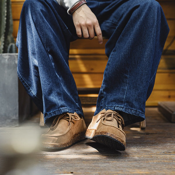 Retro Leather Suede Wallabee X Birkenstock Shoes