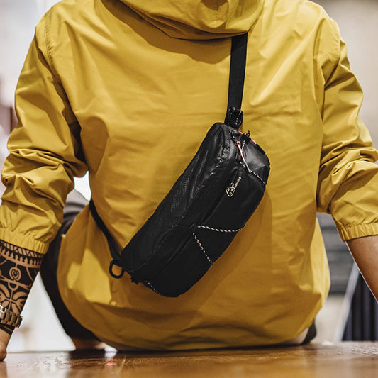 Retro Functional Crossbody Bag Phone Waist Bag Motorcycle Chest Bag Cycling Clutch Bag