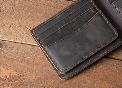 Retro Leather Handmade Multi-card Slots Short Wallet