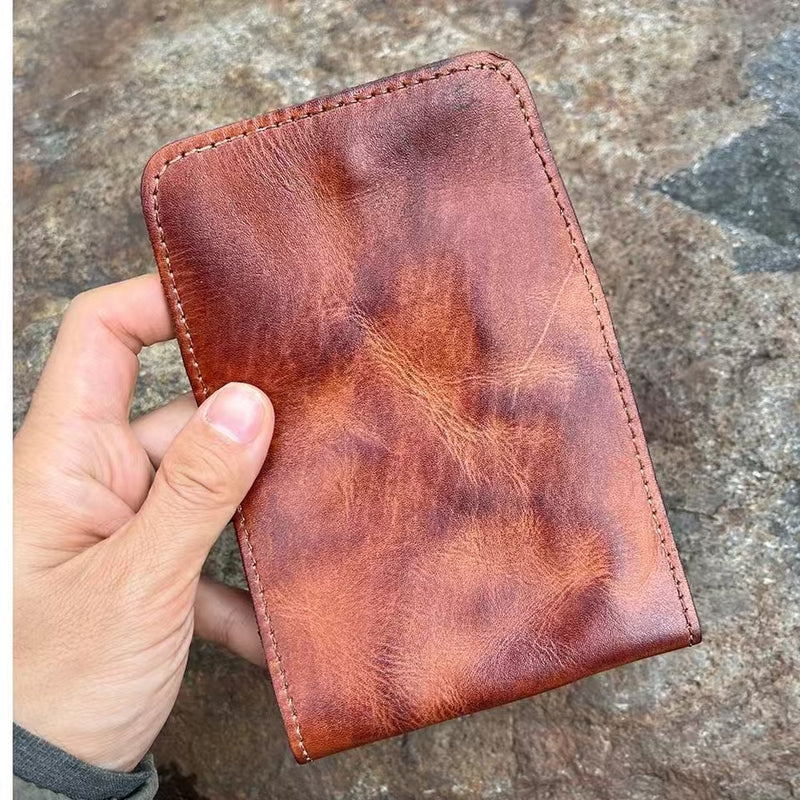 Vintage Leather Handmade Card Wallet