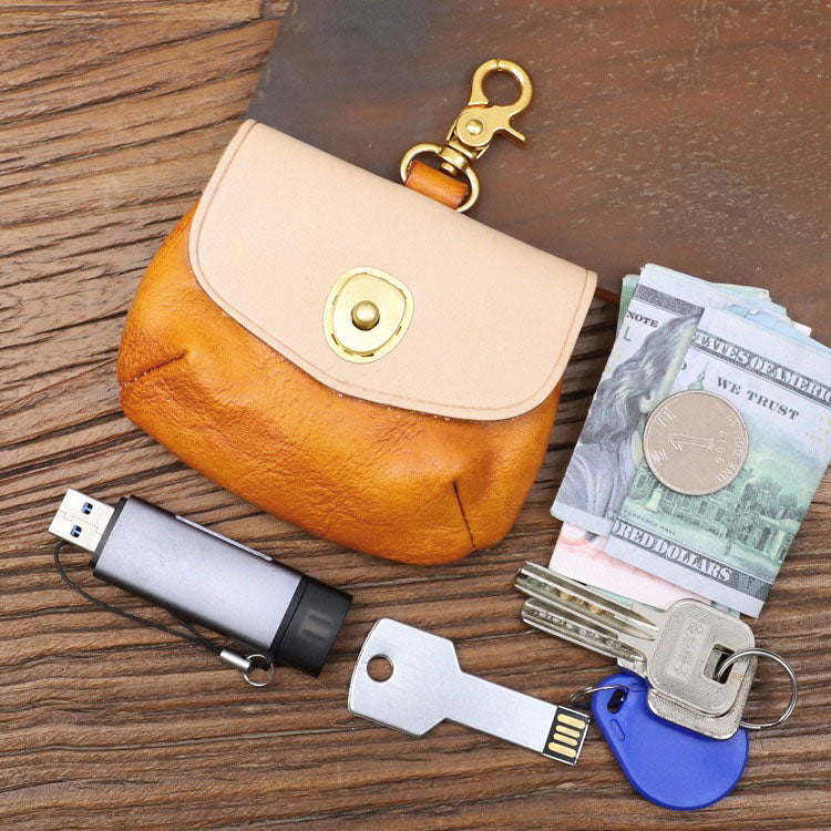 Retro Handmade Leather Portable Buckle Bag