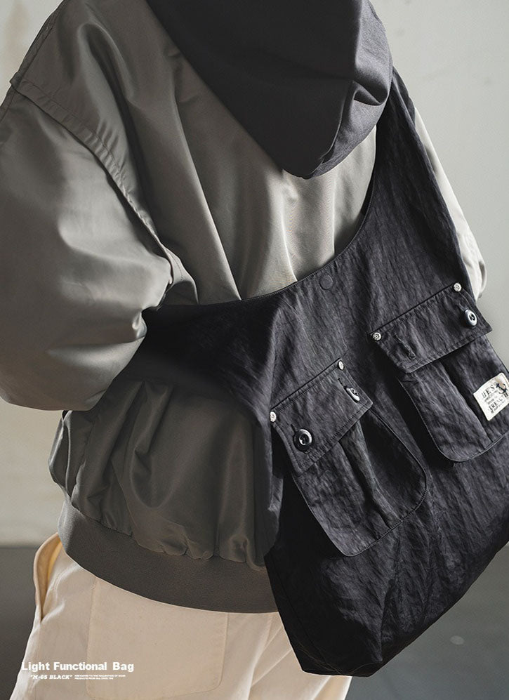 Retro Light Functional Multi-pocket Bag