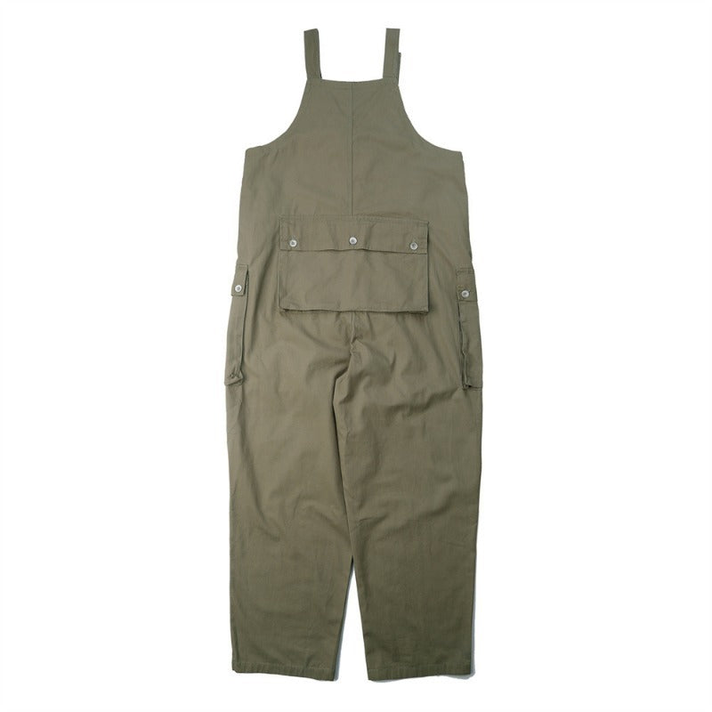 Retro Style Casual Multi-Pocket Overall Cargo Pants