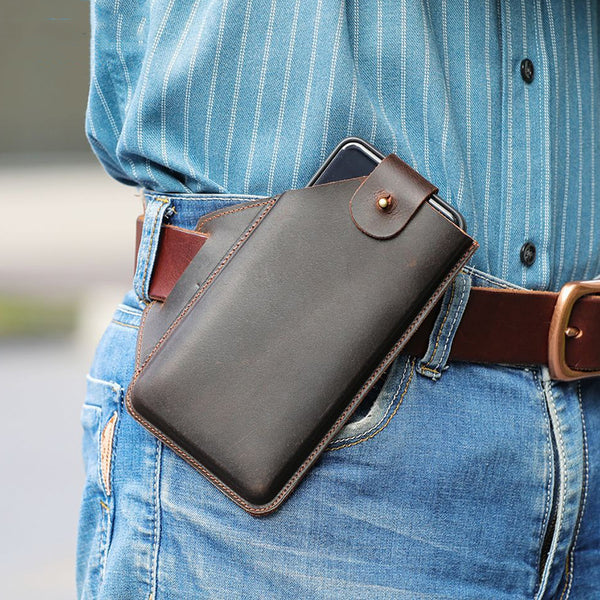 Retro Handmade Leather Phone Bags Waist Bags