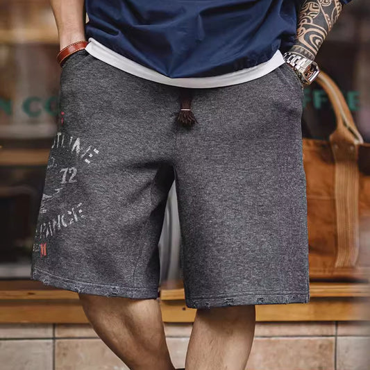 Retro Summer Sailors Spirit Printed Shorts