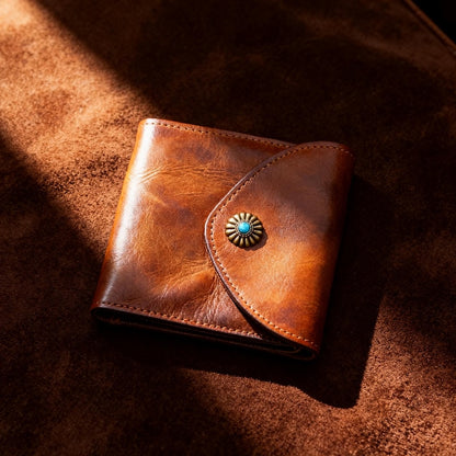Leather Retro Handmade Short Wallets