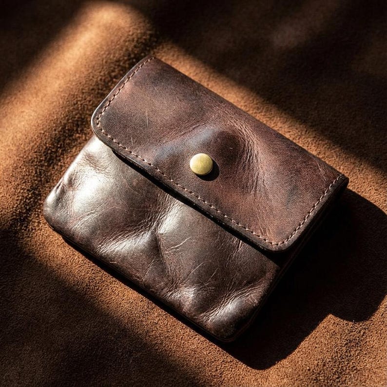 Vintage Leather Cards Holder Coin Wallet