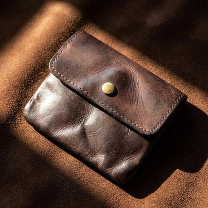 Vintage Leather Cards Holder Coin Wallet