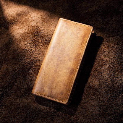 Retro Handmade Leather Multi-card Slots Long Wallets