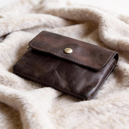 Vintage Leather Cards Holder Coin Wallet