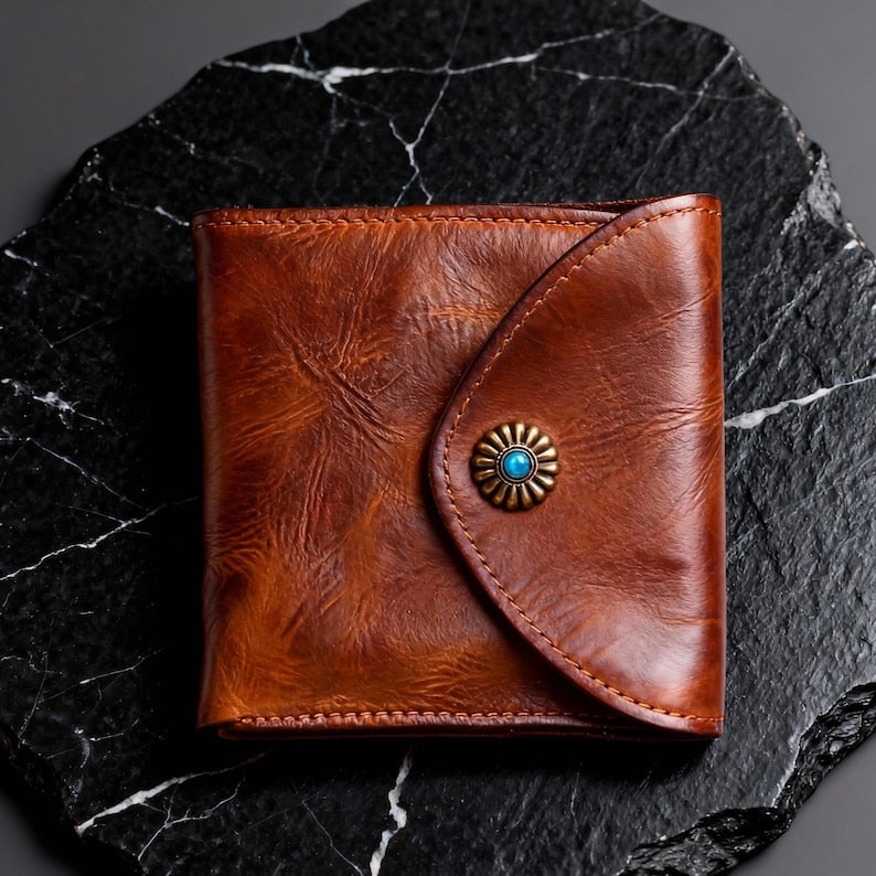 Leather Retro Handmade Short Wallets