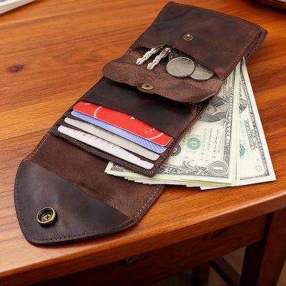 Leather Retro Handmade Short Wallets