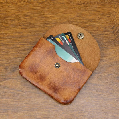 Retro Handmade Leather Coin Bag Storage Bag