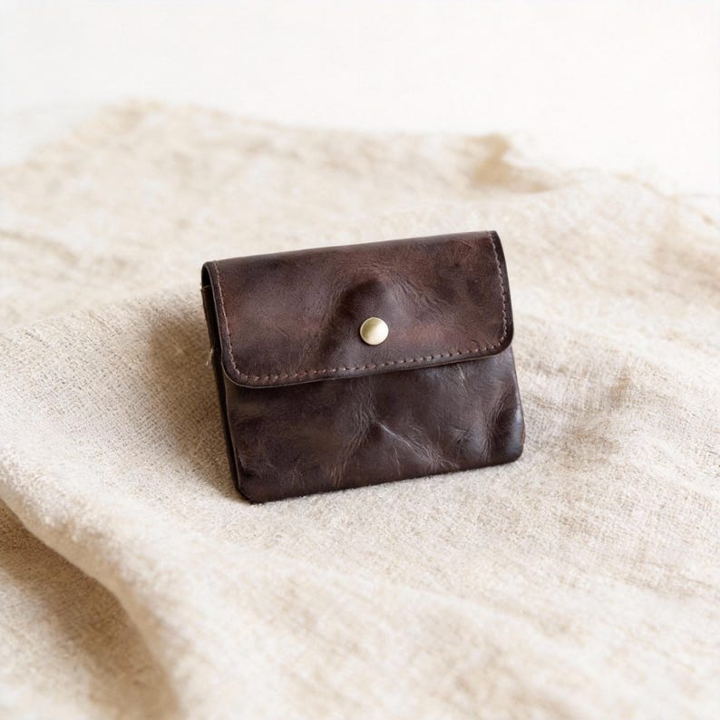 Vintage Leather Cards Holder Coin Wallet