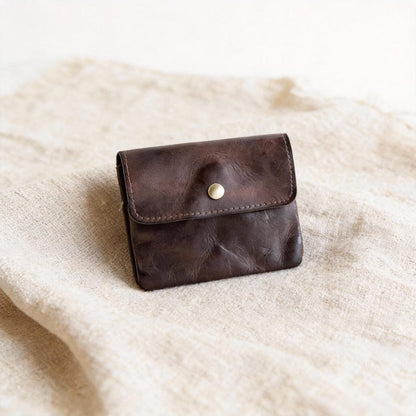 Vintage Leather Cards Holder Coin Wallet